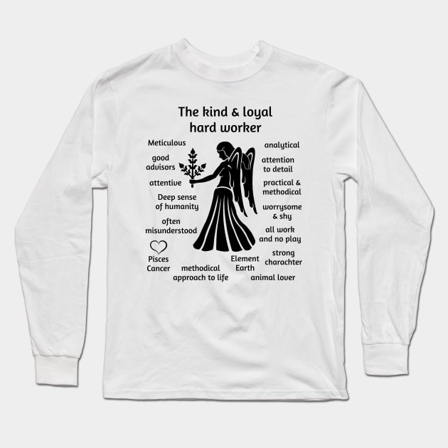 Virgo - Star Sign Long Sleeve T-Shirt by Jambo Designs